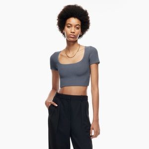 Babaton Sculpt Knit Squareneck Top